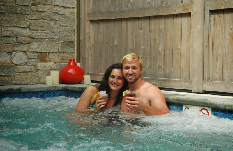 Couple in hot tub at The Nantucket Hotel and Resort.