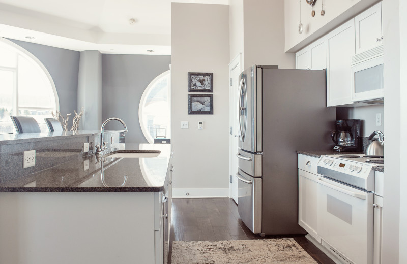 Suite kitchen at Bay Harbor Village Hotel & Conference Center.