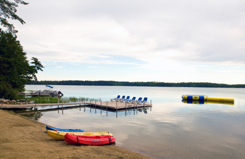 The beach at Broadwater Lodge.