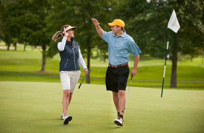 Golfing at The Woodstock Inn & Resort.