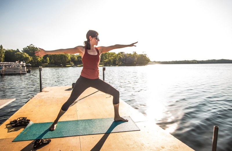 Yoga at Ruttger's Bay Lake Lodge.