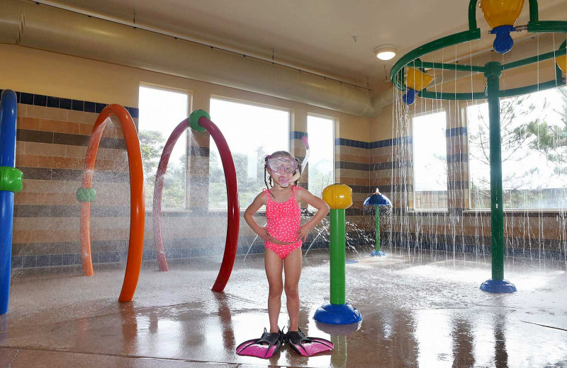 Splash pad at Driftwood Shores Resort and Conference Center.