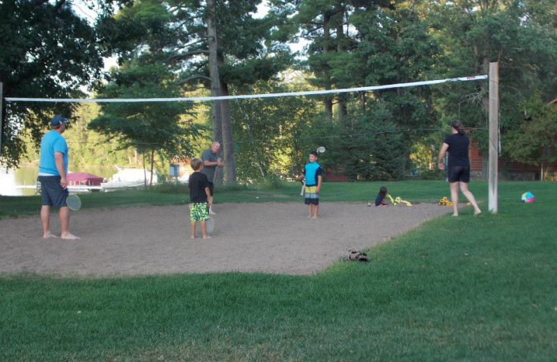 Volleyball court at Good Ol' Days Resort.