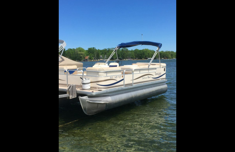 Pontoon at Sullivans Resort & Campground.