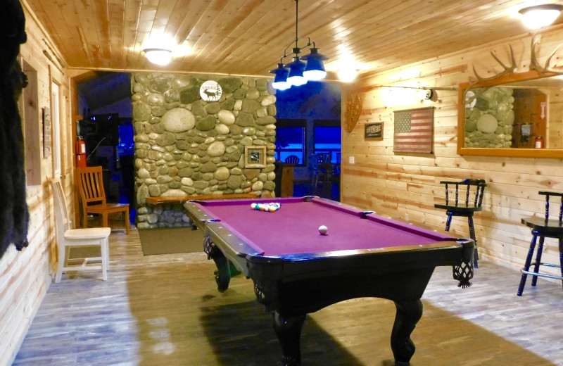 Billiard at Alaska's Big Salmon Lodge.