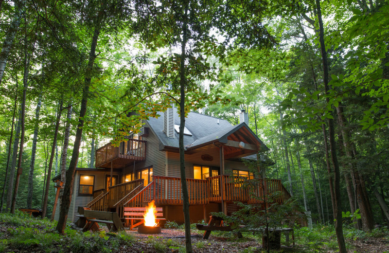 Cabin exterior at Door County Cottages.