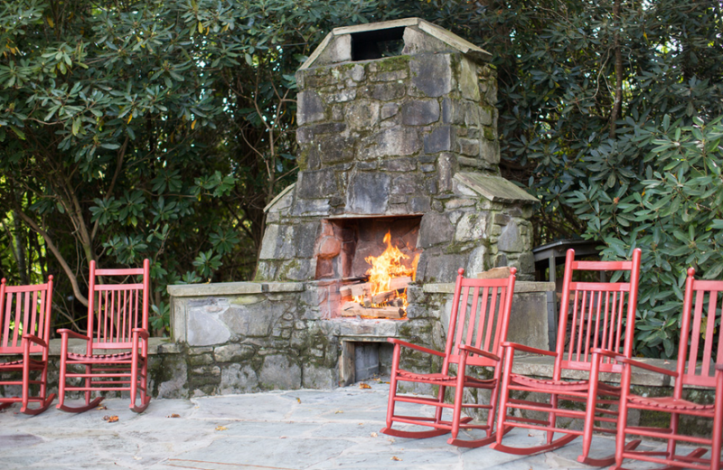 Patio at High Hampton Inn & Country Club.
