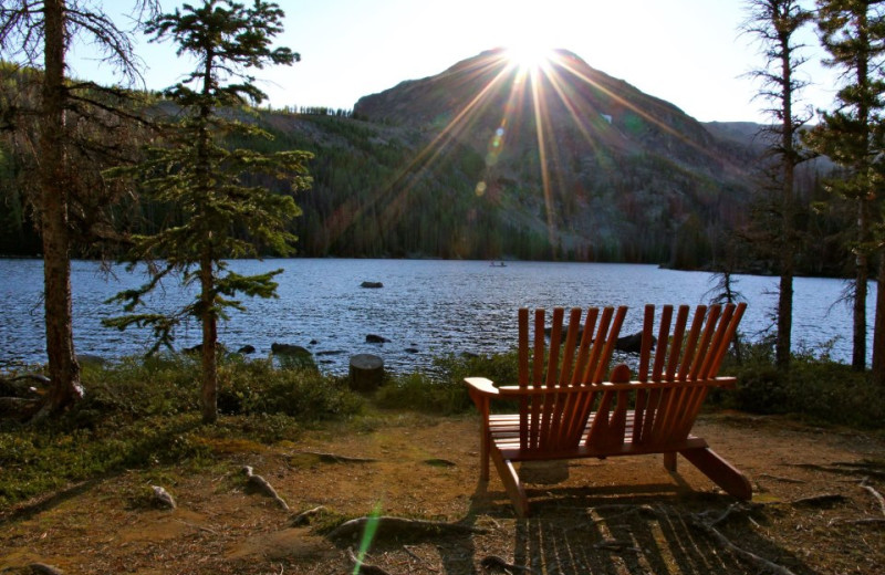 Lake view at Cathedral Lakes Lodge.