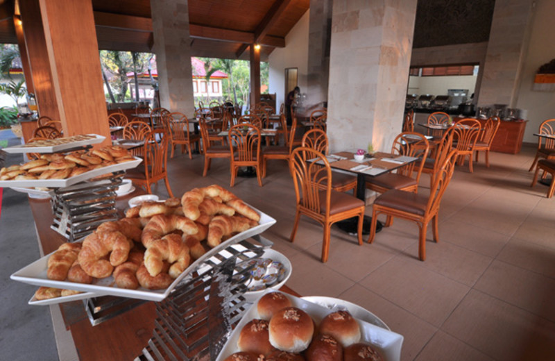 Dining at Grand Bali Beach Hotel.