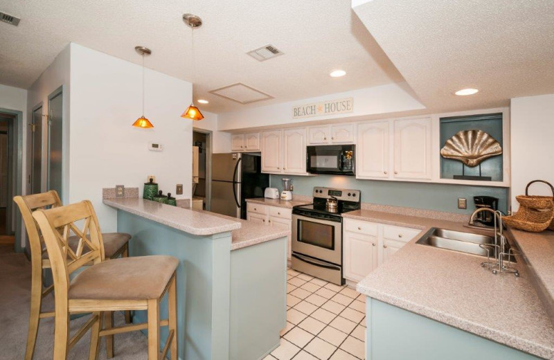 Rental kitchen at Destin Getaways.