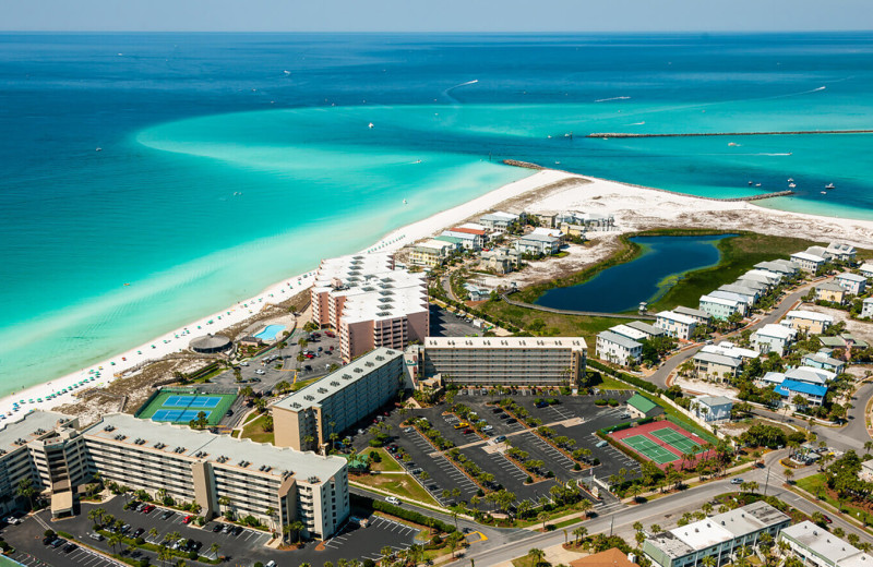 Aerial view of The Islander in Destin.