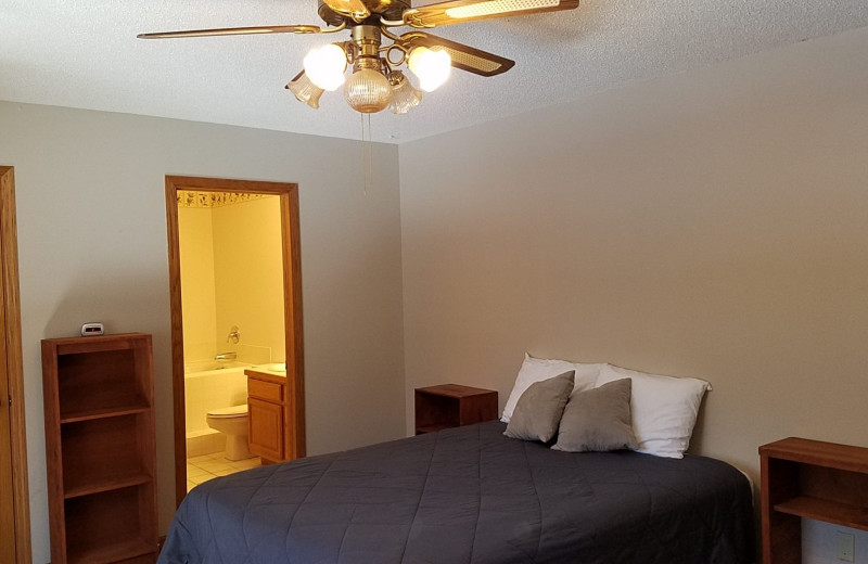 Family suite bedroom at The Red Door Resort.