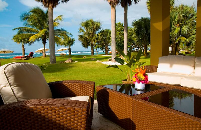 Patio at Villa Montana Beach Resort.