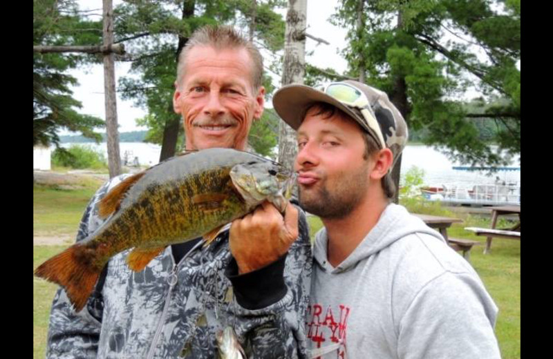 Fishing at Silv'ry Moon Lodge.