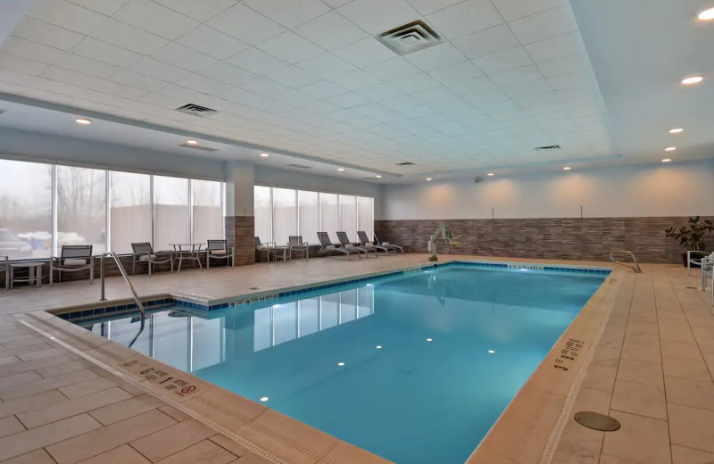 Indoor pool at Embassy Suites Syracuse.