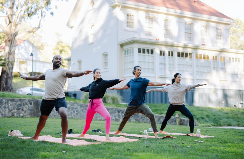 Fitness classes at Cavallo Point Lodge.