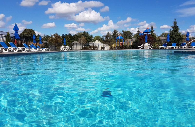 Outdoor pool at Sandbanks Summer Village Cottage Resort.