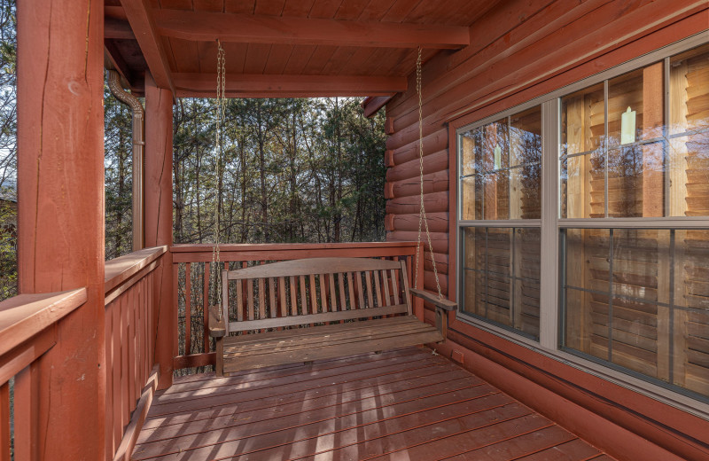 Deck at American Patriot Getaways - Wilderness Adventure.