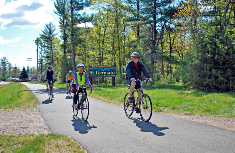 Biking at Northwoods Vacation Lodgings.