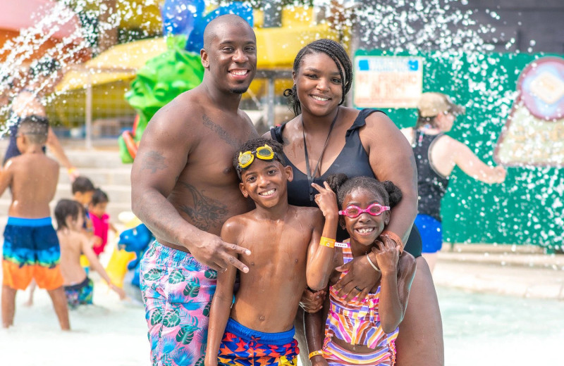 Family at Yogi Bear's Jellystone Park Hill Country.