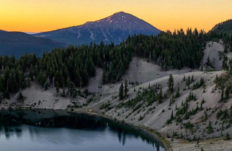 Mountains at Mount Bachelor Village Resort.