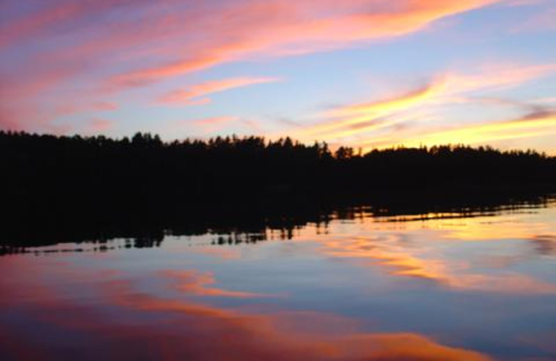 Sunset at Pine Point Lodge.