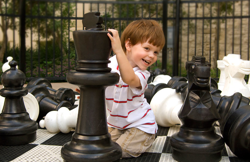 Giant chess at Omni Barton Creek Resort & Spa.