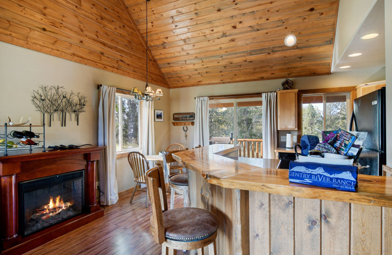 Cabin kitchen at Gentry River Ranch.