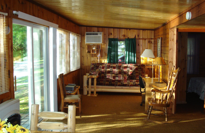 Cabin interior at Moore Springs Resort.