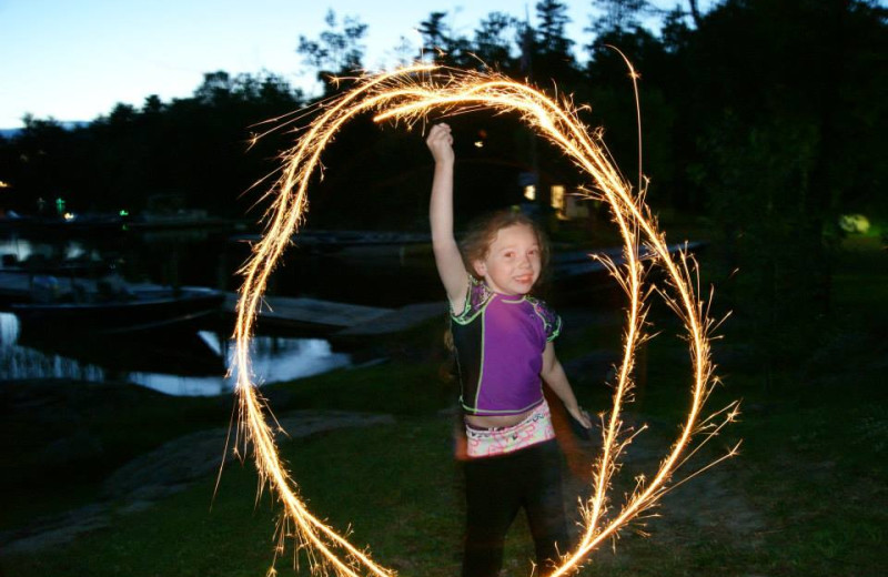 Sparklers at Glenwood Lodge.