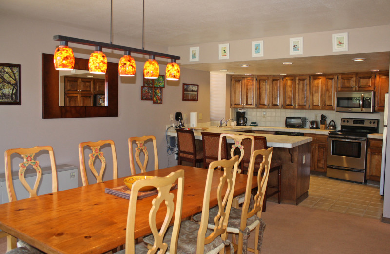 Guest kitchen at Cascade Village Condominiums.