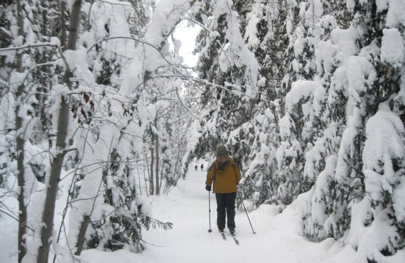 Skiing near Three Rivers Resort.