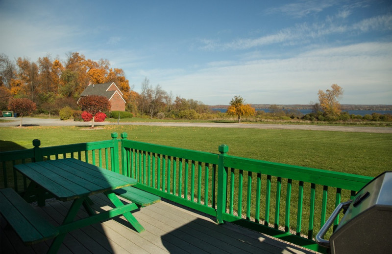 Rental deck view at Cobtree Vacation Rental Homes.