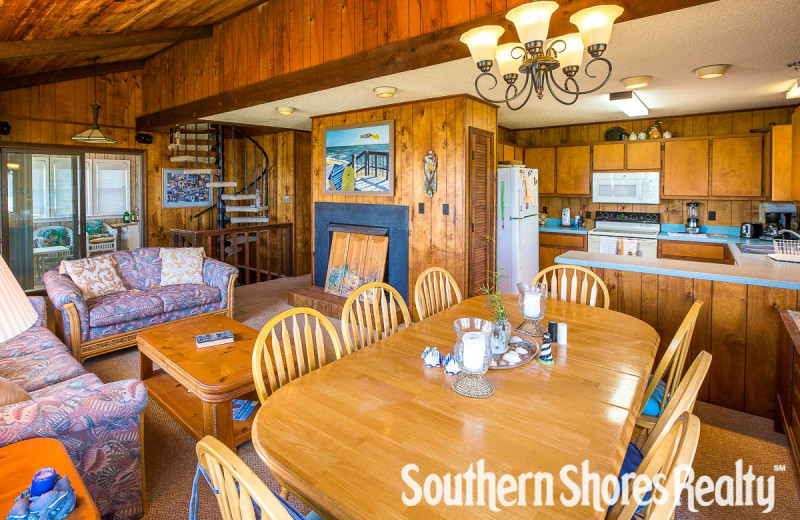 Rental kitchen at Southern Shores Realty.