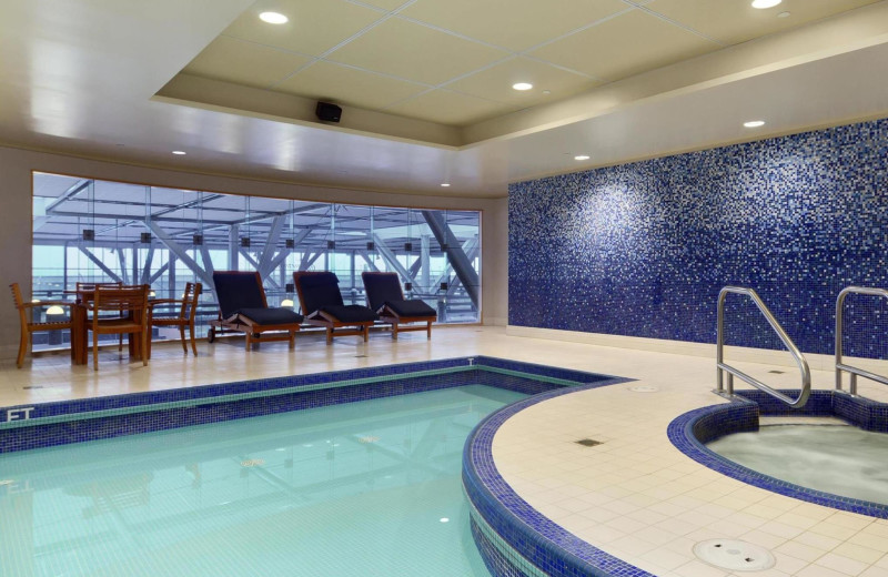 Indoor pool at The Fairmont Vancouver Airport.