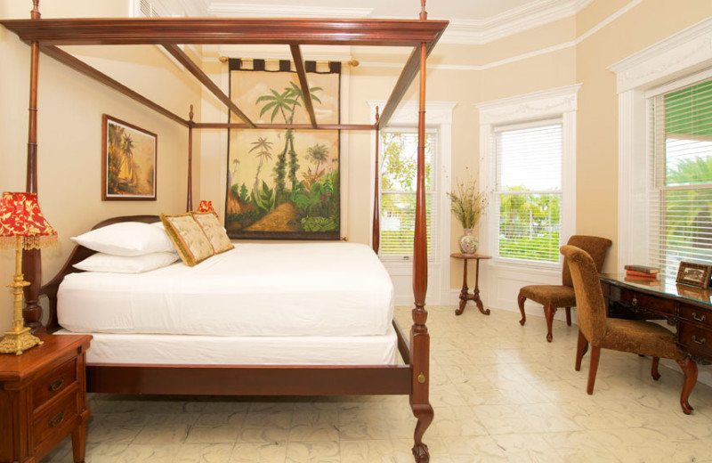 Guest bedroom at The Southernmost House.