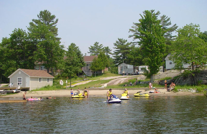 Exterior view of Hall's Housekeeping Cottages.