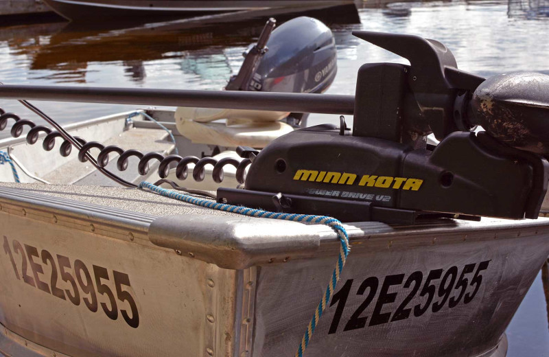 Boat at Zup's Fishing Resort and Canoe Outfitters.