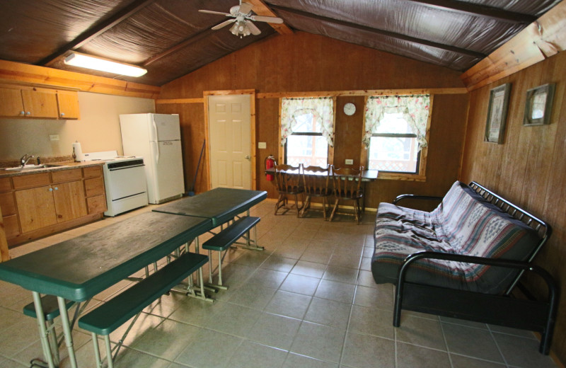 Group event room at Ozark Cabins.