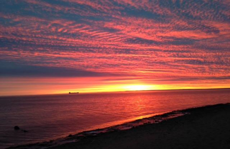 Sunset at South Pier Inn.