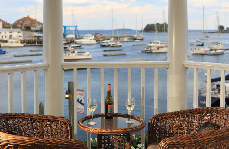 Guest balcony at Grand Harbor Inn.