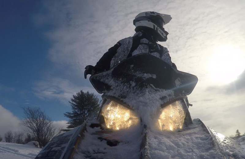 Snowmobiling at Buckhorn Resort.