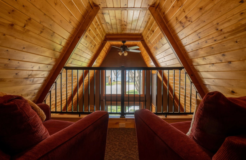 Cabin loft at Barky's Resort.