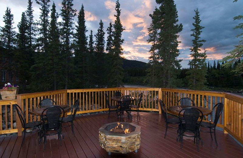 Porch at Denali Park Resorts.