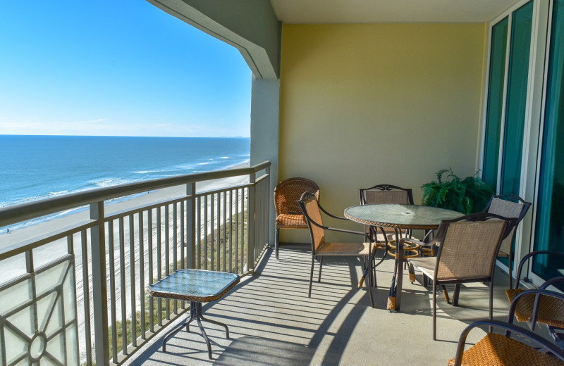 Rental balcony at Seaside Vacations.