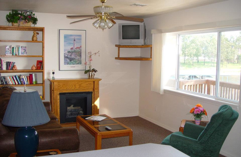 Guest room at Paradise Cove Marine Resort.