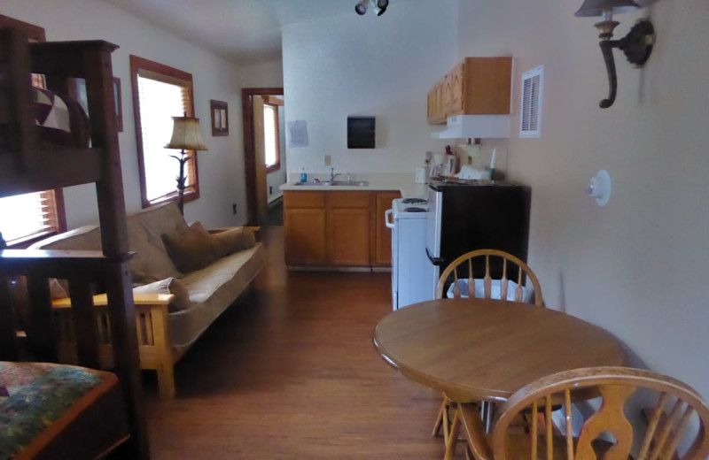 Cabin room at Kenai River Drifter's Lodge.