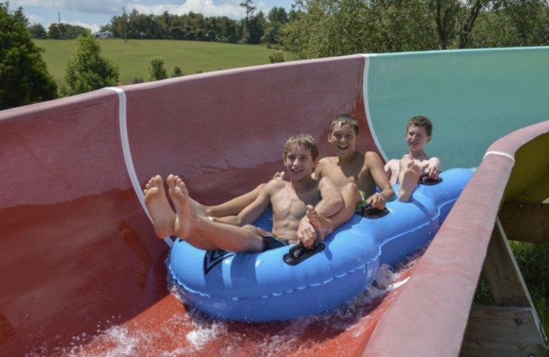 Water slide at Lake Ridge Resort.