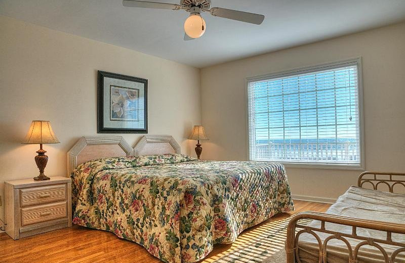 Rental bedroom at Grand Strand Vacations.