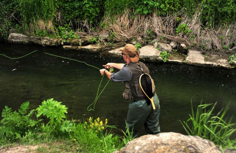 Fishing at Cedar Valley Resort.